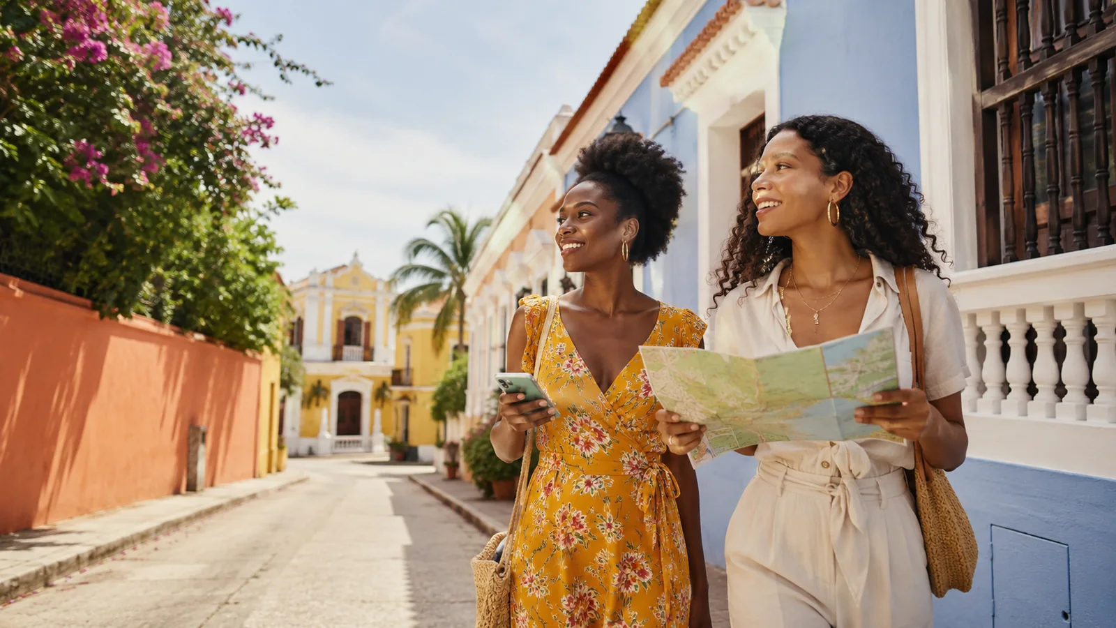 Friends — colonial Caribbean street exploration