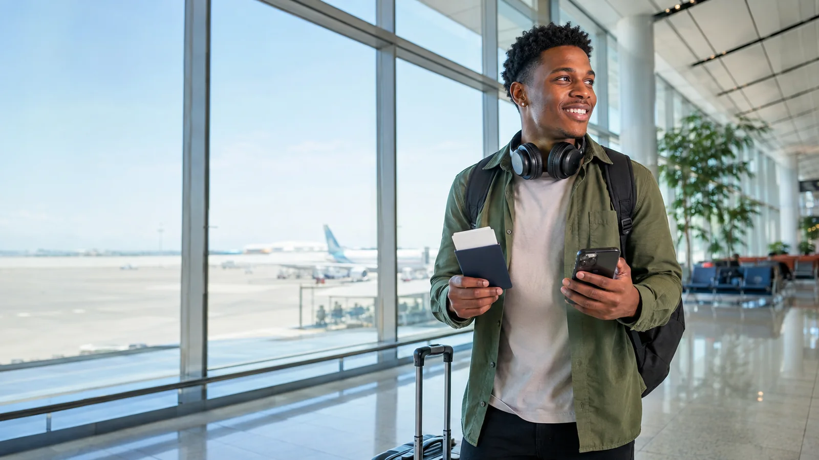 Solo traveller — airport traveller
